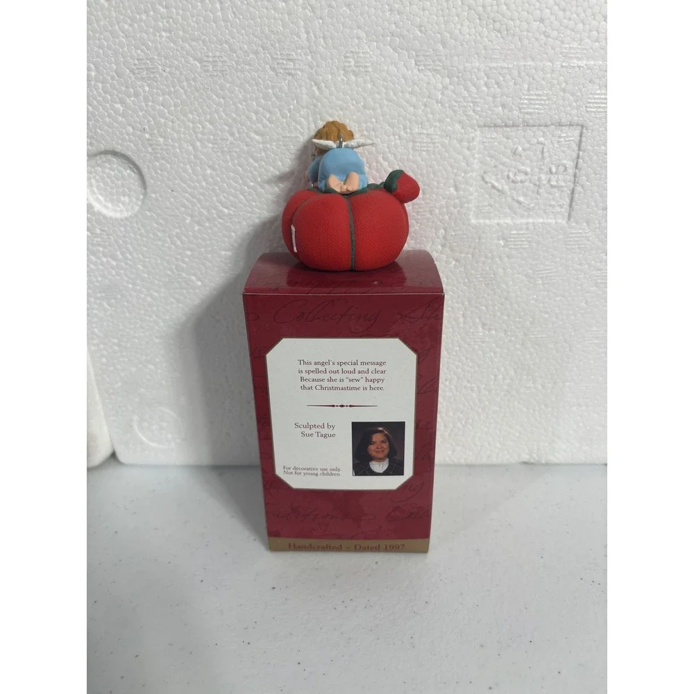 Hallmark‎ Keepsake Ornament Love to Sew Angel Cupid Heart Sewing Needle 1997